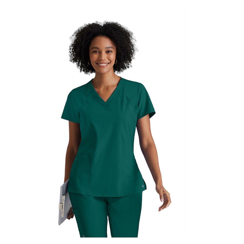 Barco- Women's V-Neck Racer Scrub Top