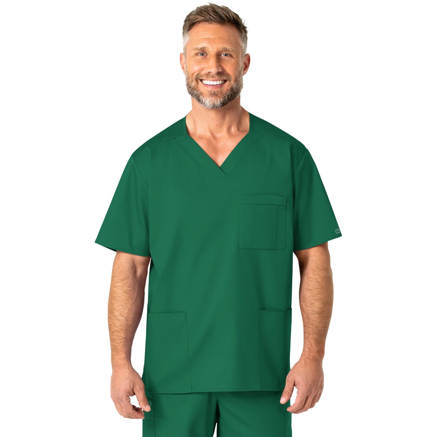 Wink WORK Men's Four-Pocket Modified V-Neck Top