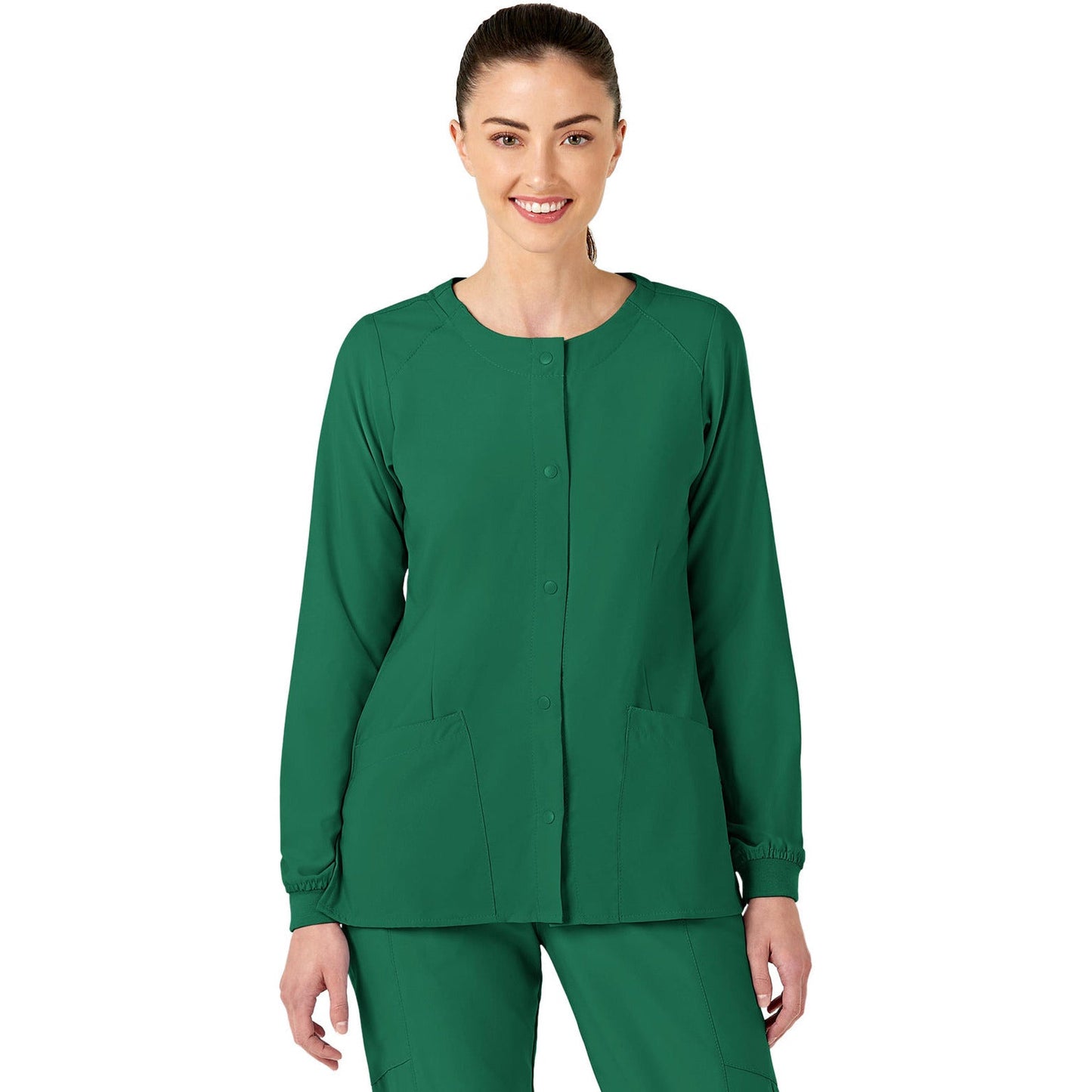 Wink W123 Women's Two-Pocket Crew Neck Jacket