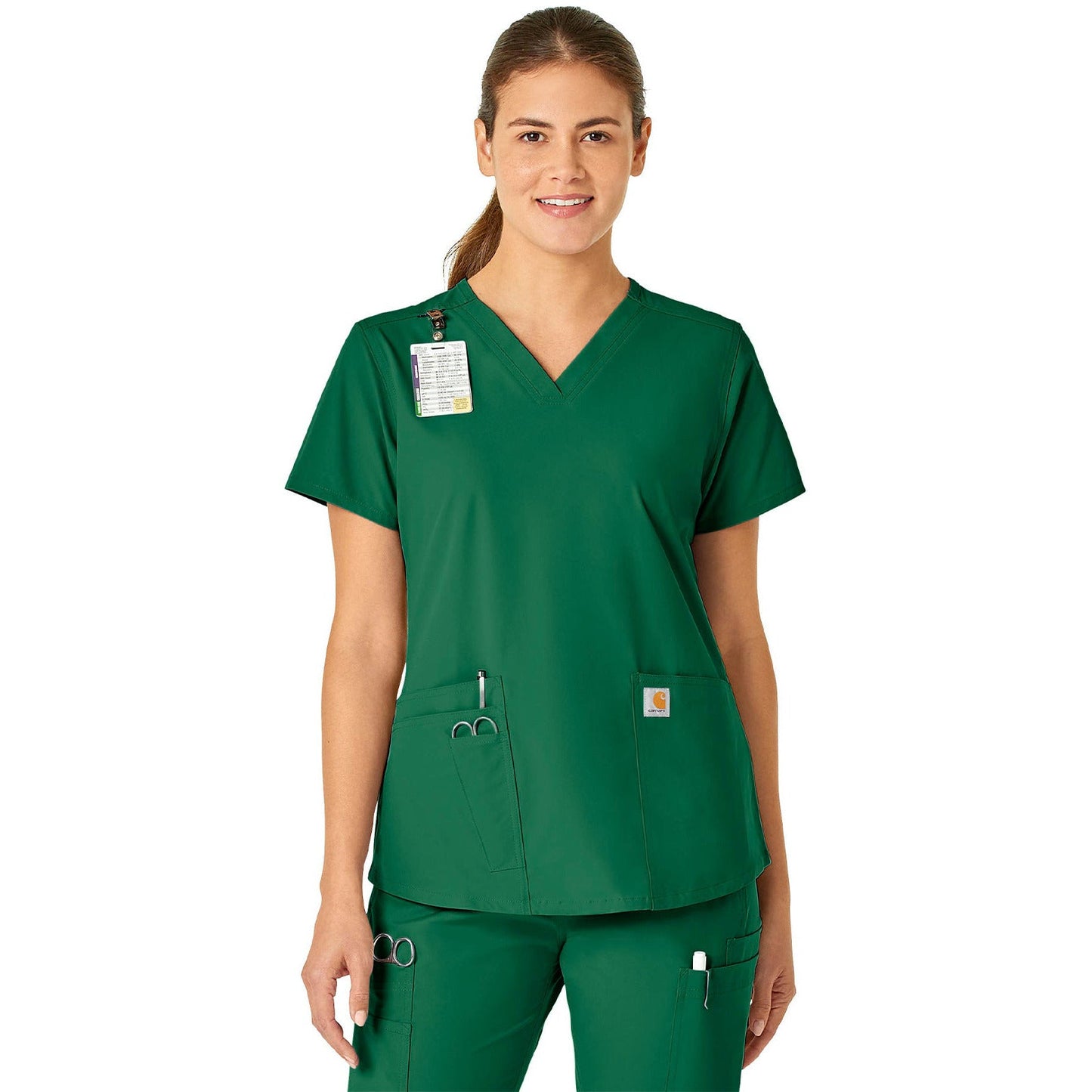 Carhartt Scrubs Force Essentials Women's Five-Pocket Modern Fit V-Neck Top