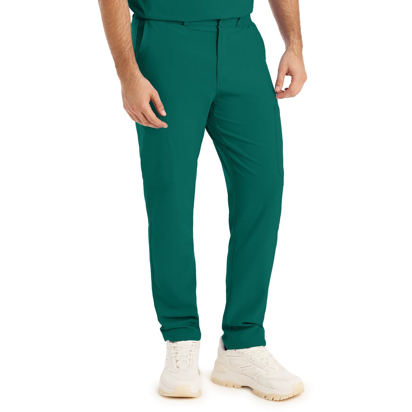 Landau Forward Men's 8-Pocket Mid-Rise Rib-Knit Elastic Waist Cargo Pant