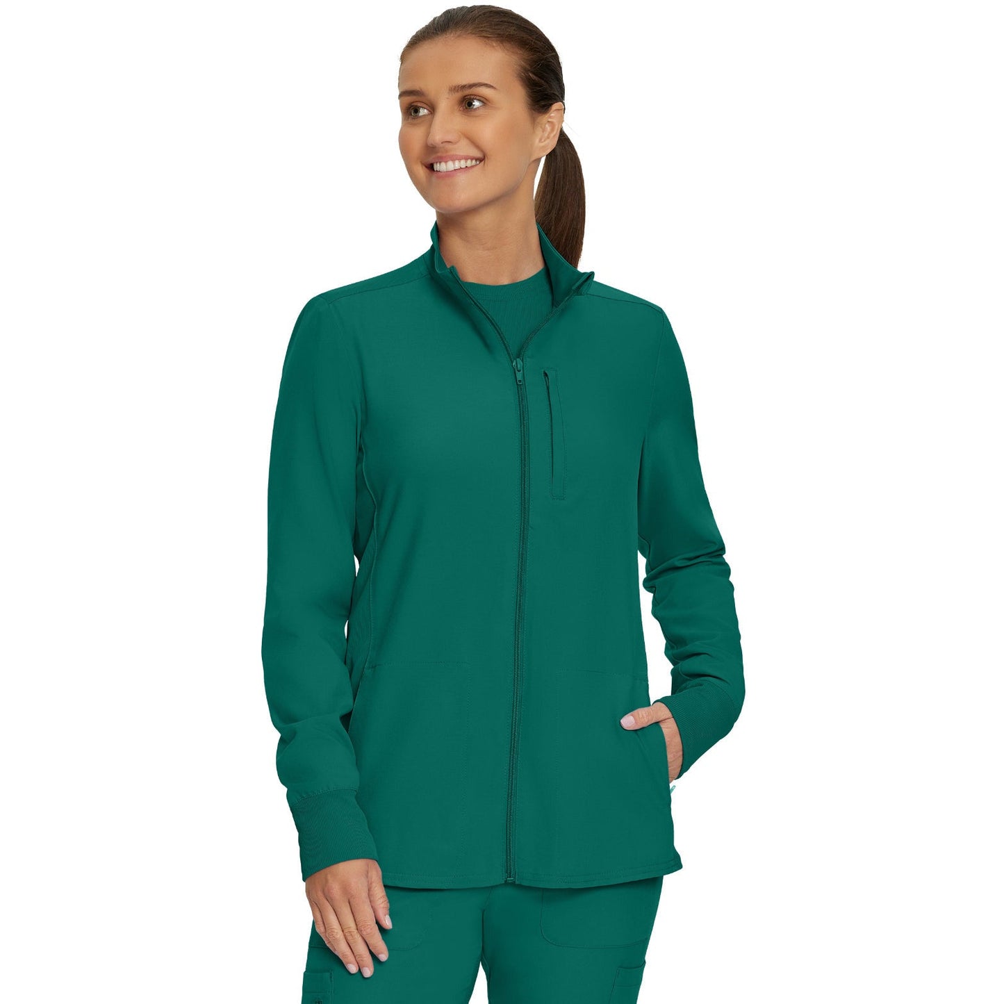 Landau Forward Women's 3-Pocket Mock-Neck Zip-Front Jacket
