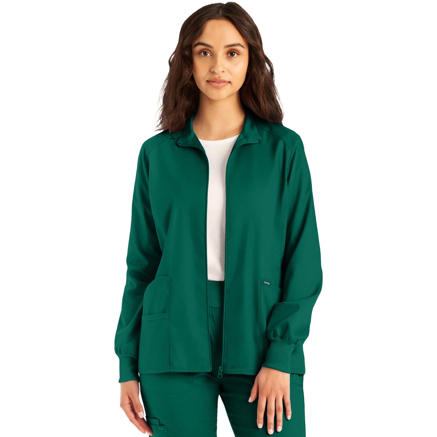 Landau ProFlex Women's 3-Pocket Mock Neck Zip-Front Jacket