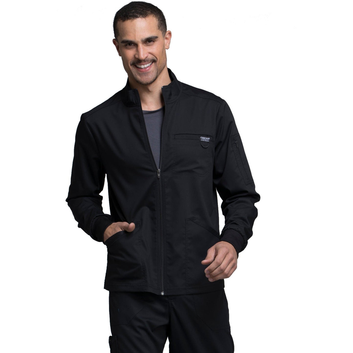 Cherokee Workwear Revolution Men's 5-Pocket Zip Front Jacket