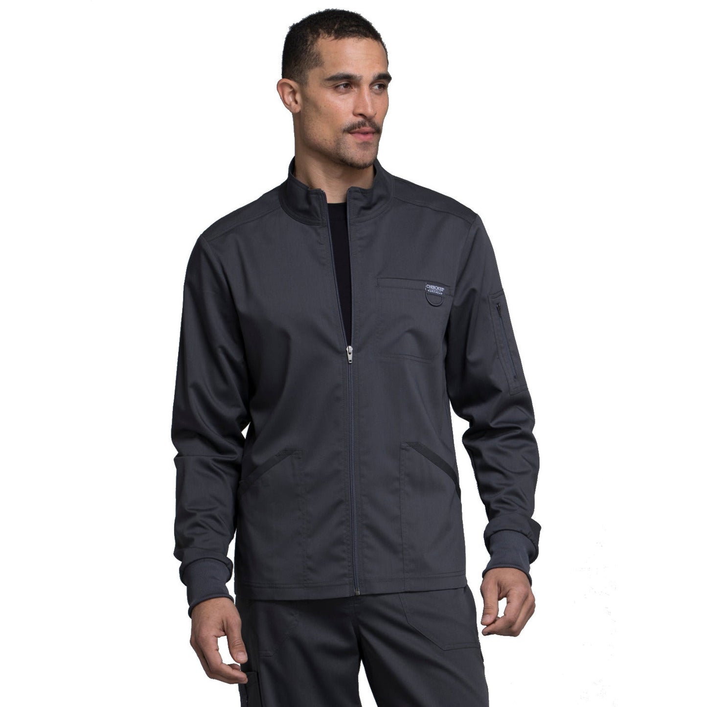 Cherokee Workwear Revolution Men's 5-Pocket Zip Front Jacket
