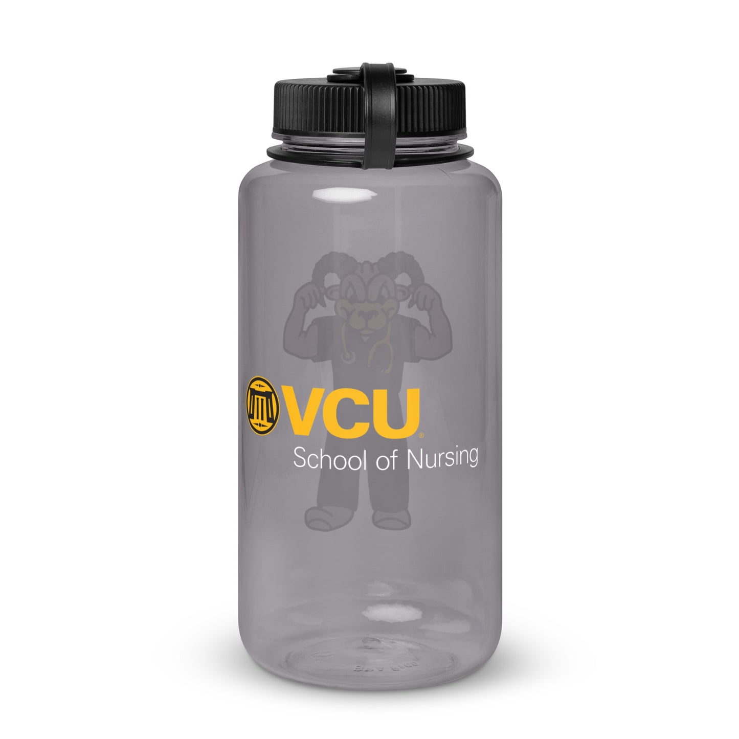 Wide mouth plastic water bottle