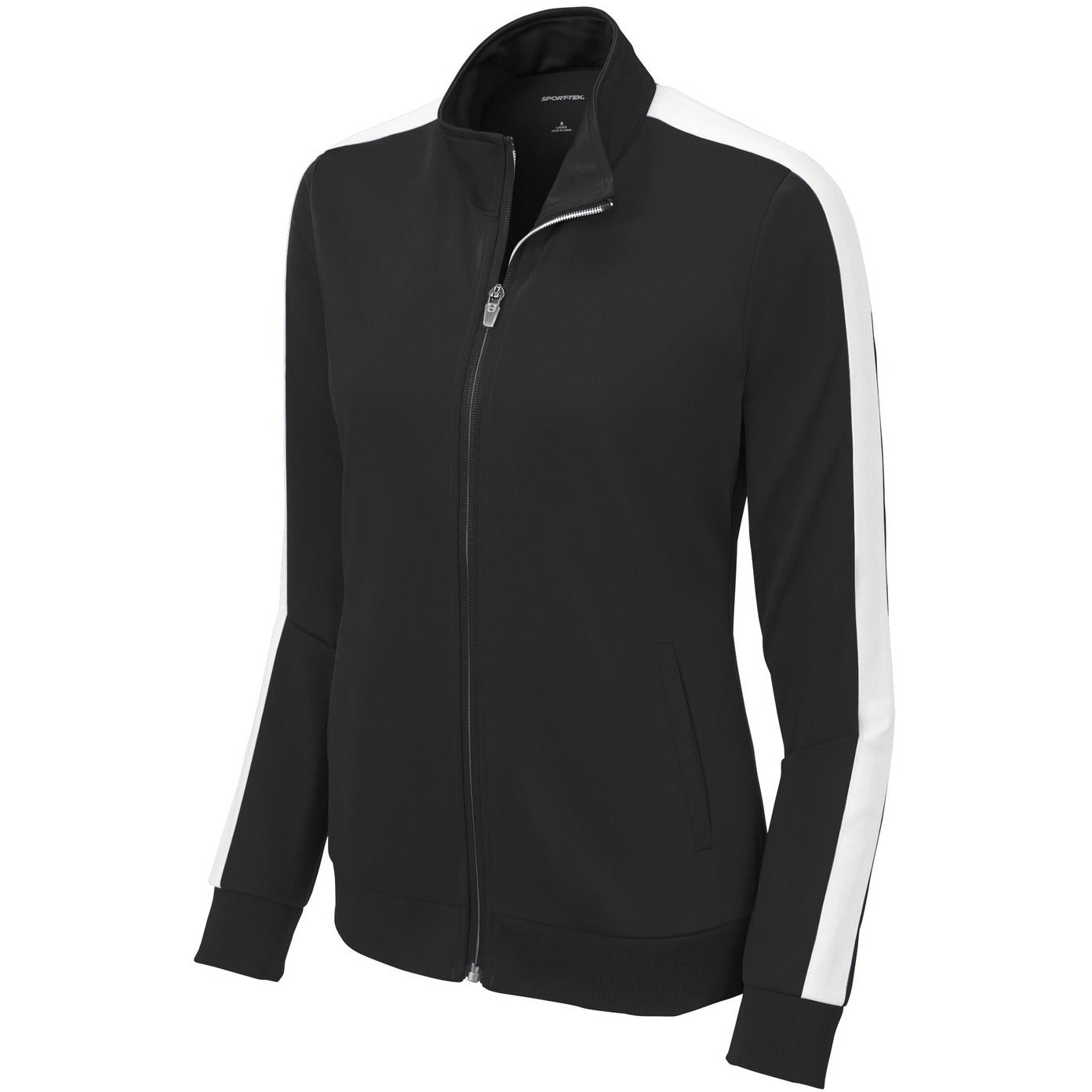 Sport-Tek Ladies Tricot Sleeve Stripe Track Jacket