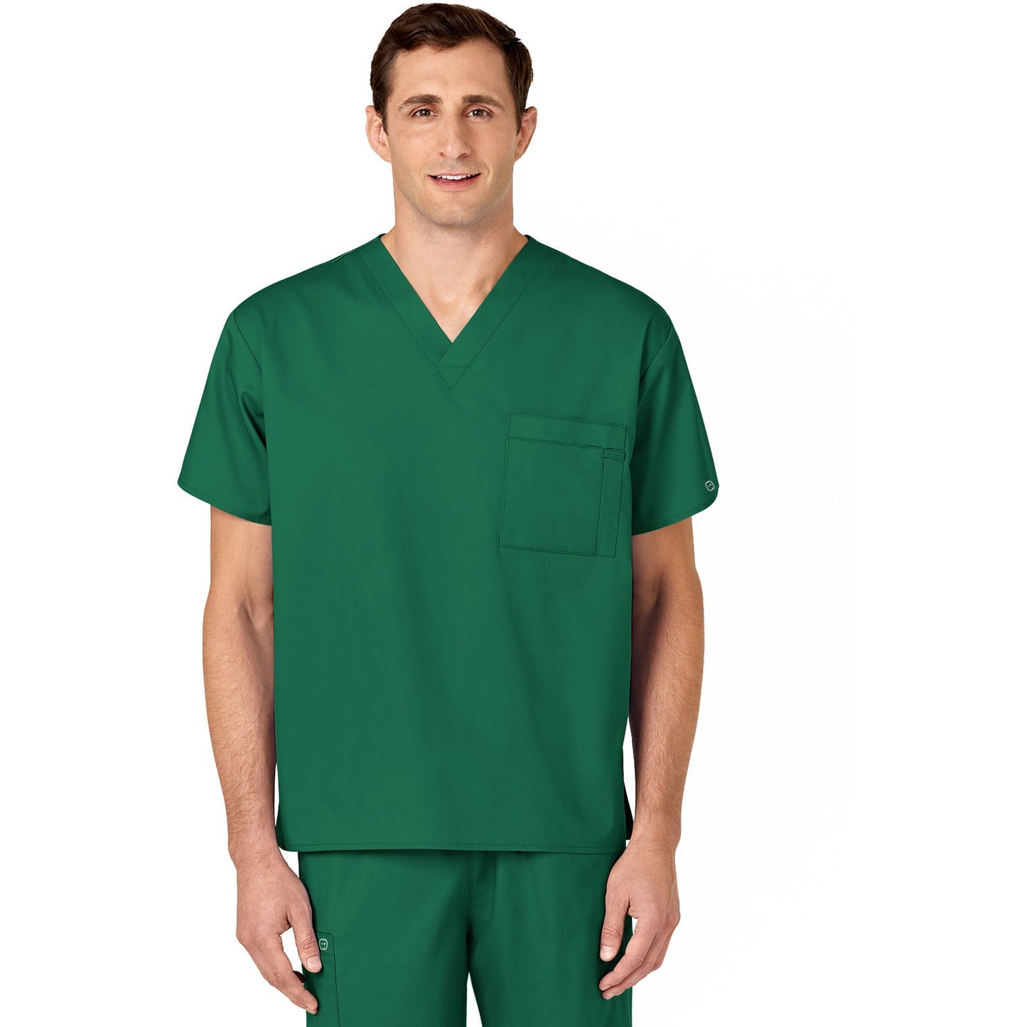 Wink WORK Unisex Double-Pocket V-Neck Top