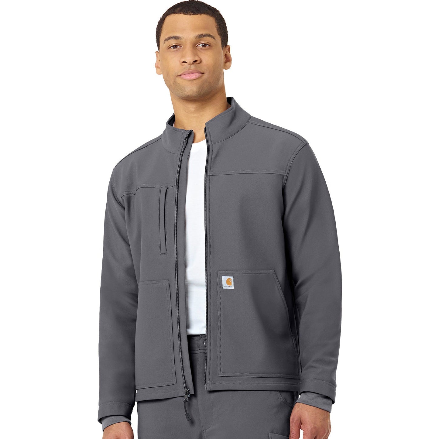 Carhartt Scrubs Rugged Flex Peak Men's Three-Pocket Bonded Fleece Jacket