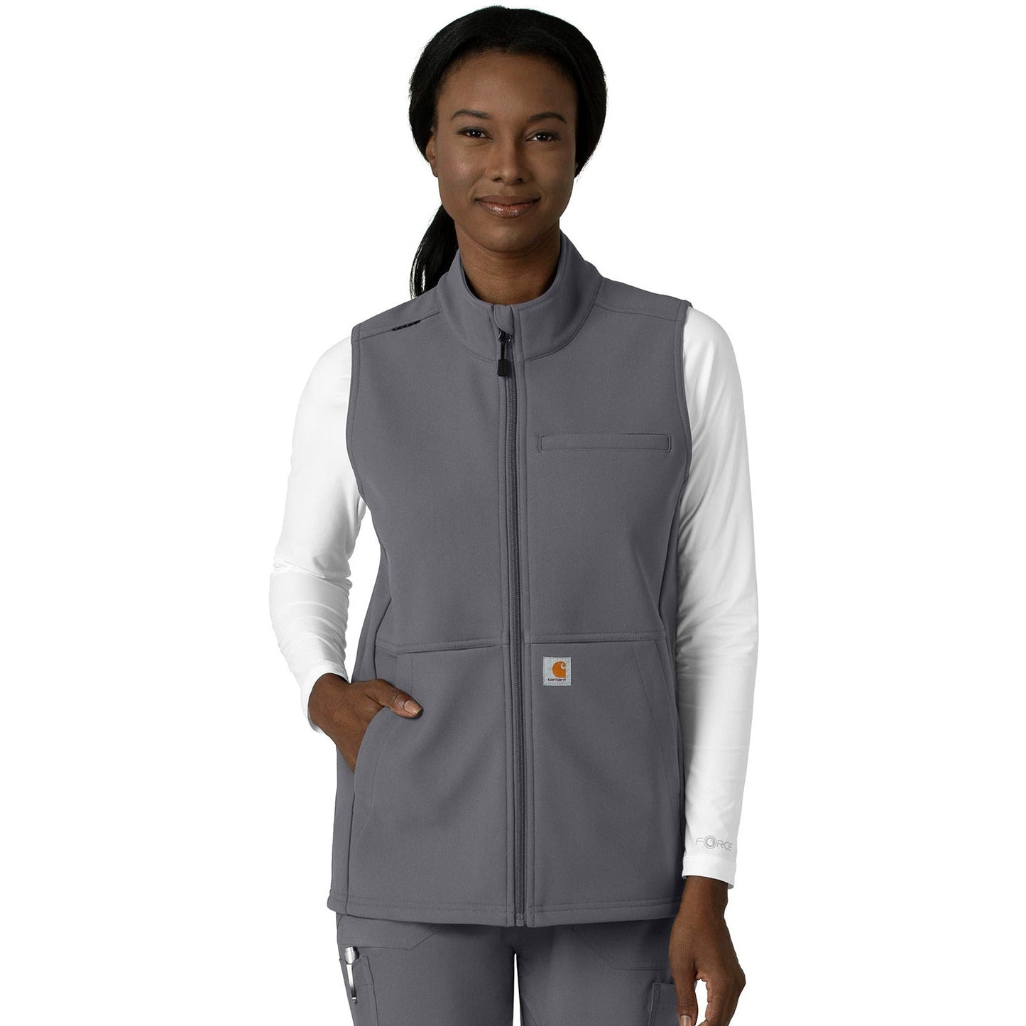 Carhartt Scrubs Rugged Flex Peak Women's Four-Pocket Bonded Fleece Vest