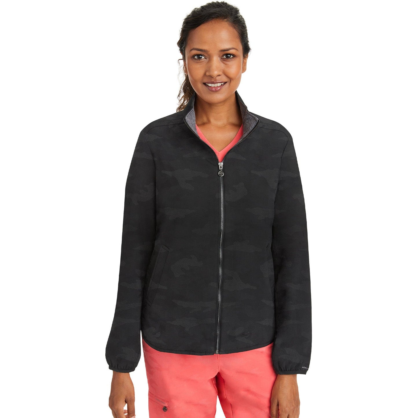 Healing Hands HH PL Jacquard Women's 3-Pocket Destini Zipper Front Jacket