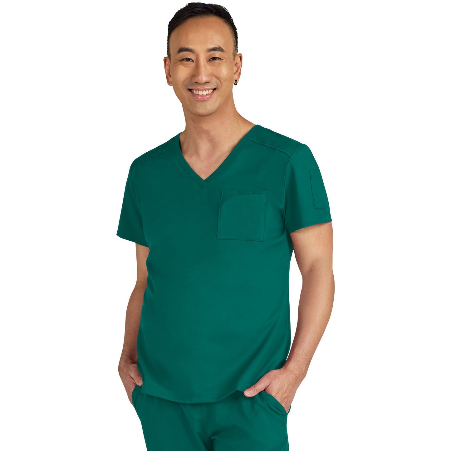 KOI Cureology Men's Chest Pocket V-Neck Arthro Top
