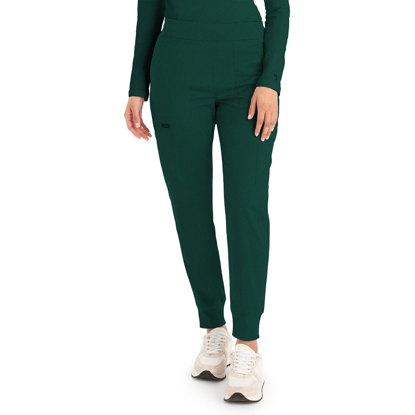 Landau ProFlex Women's 6-Pocket Mid-Rise Elastic-Back Waist Jogger Pant - Petite