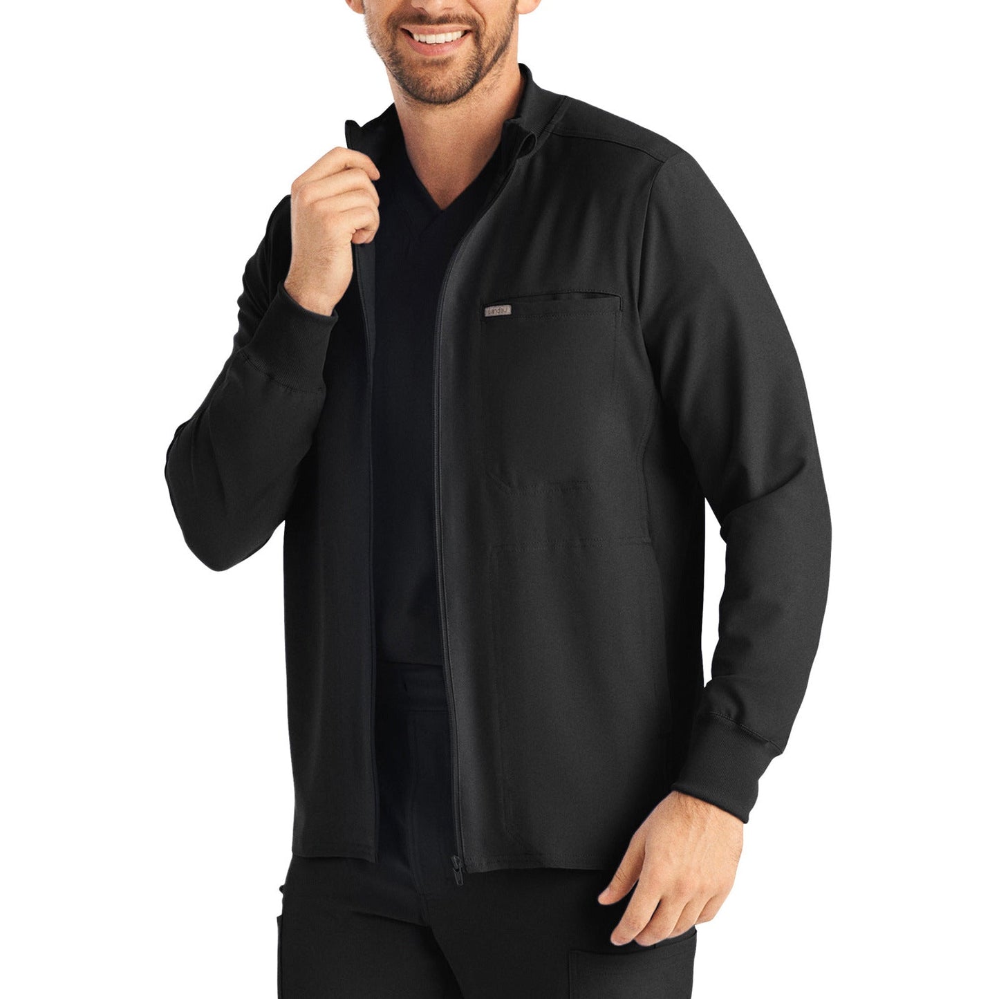 Landau Forward Men's 3-Pocket Mock-Neck Zip-Front Jacket