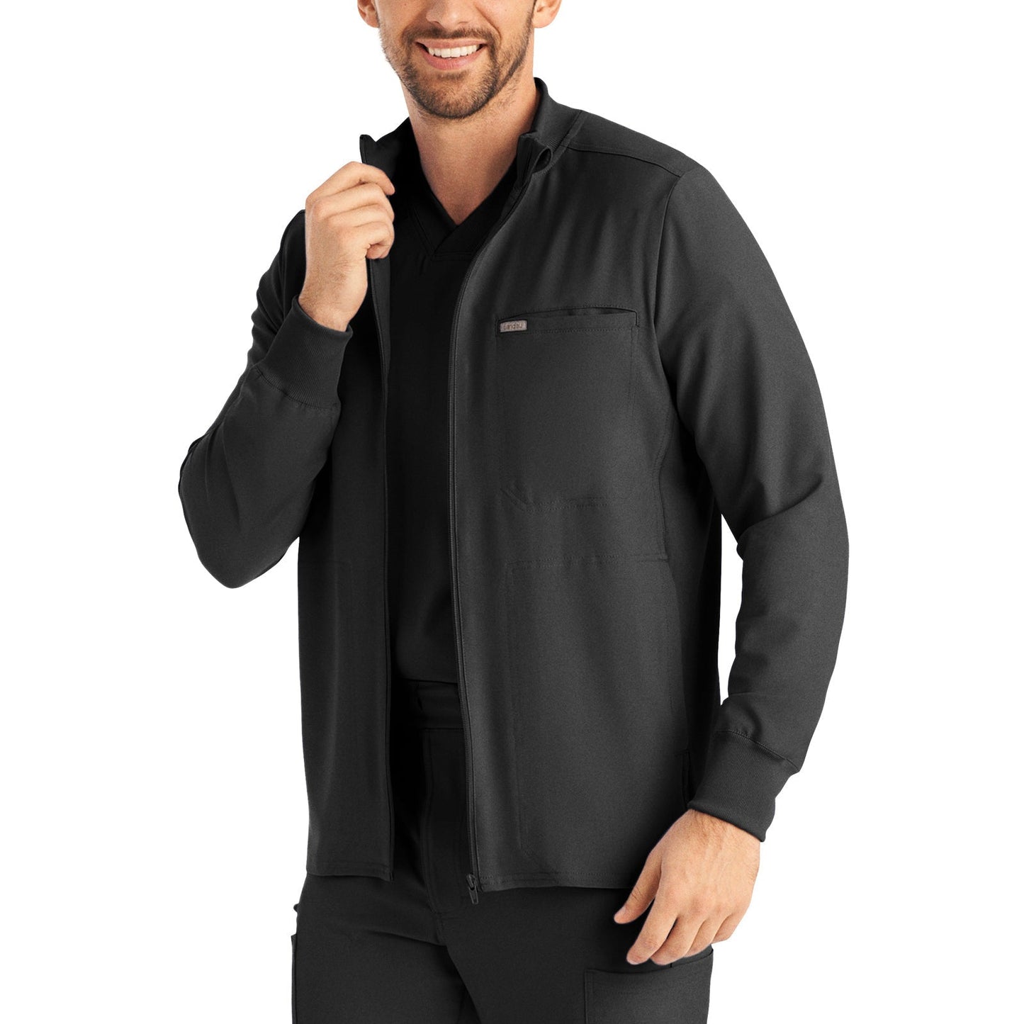 Landau Forward Men's 3-Pocket Mock-Neck Zip-Front Jacket