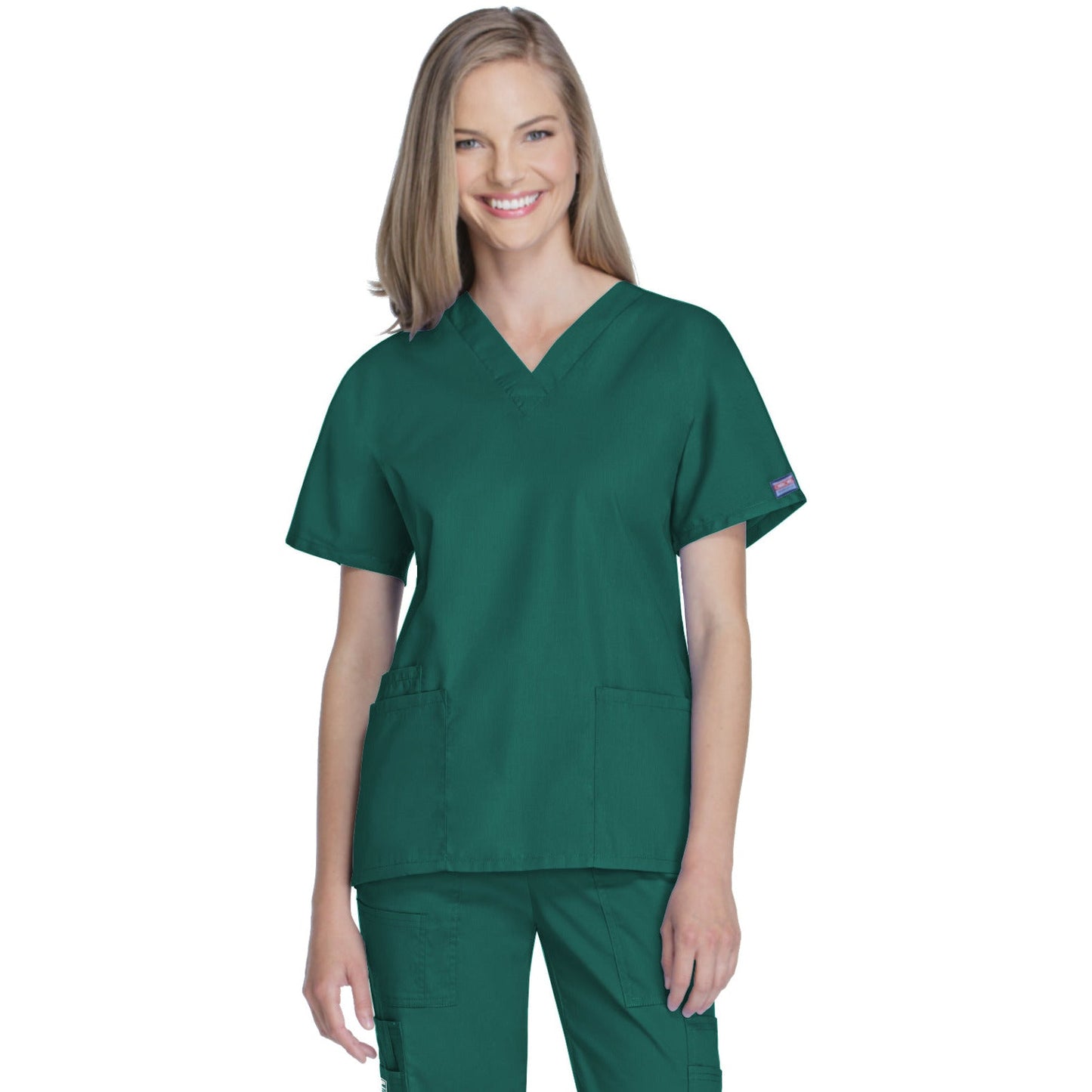 Cherokee Workwear Originals Women's 2-Pocket V-Neck Top