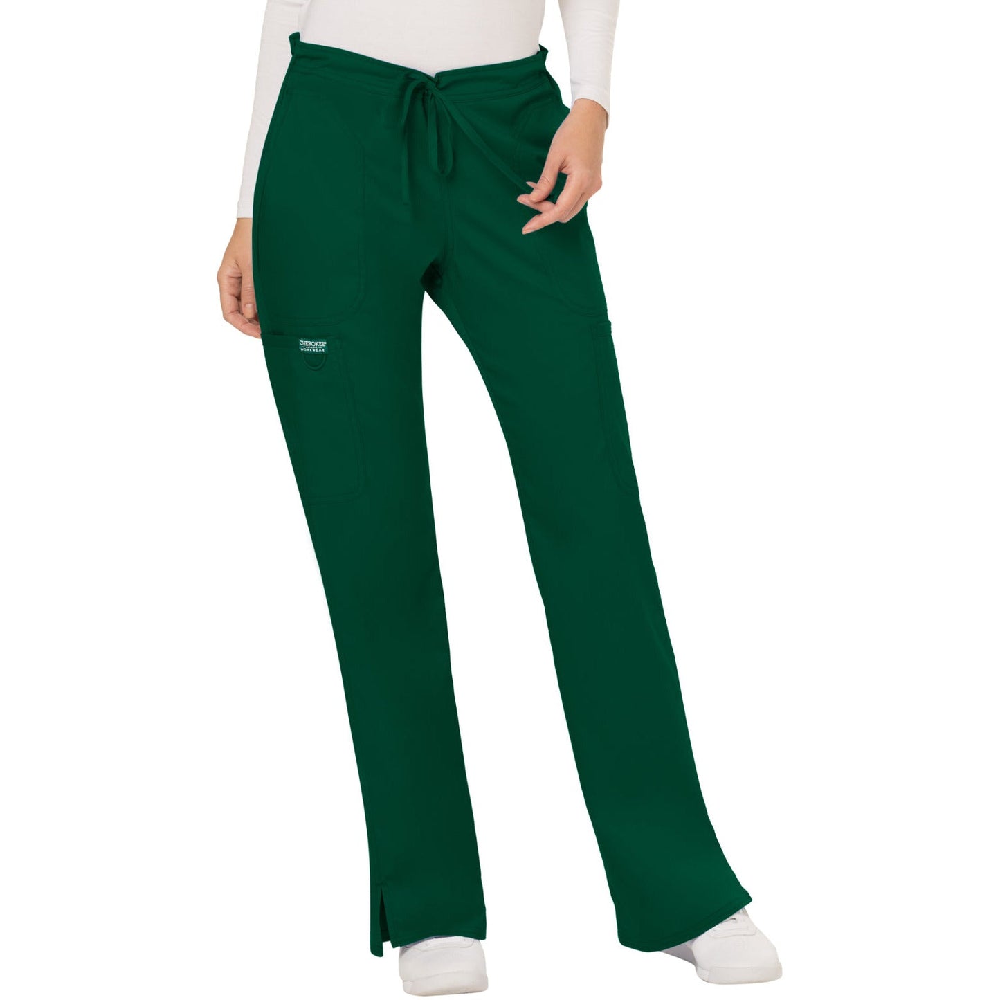 Cherokee Workwear Revolution Women's 5-Pocket Mid Rise Drawstring Pant - Tall