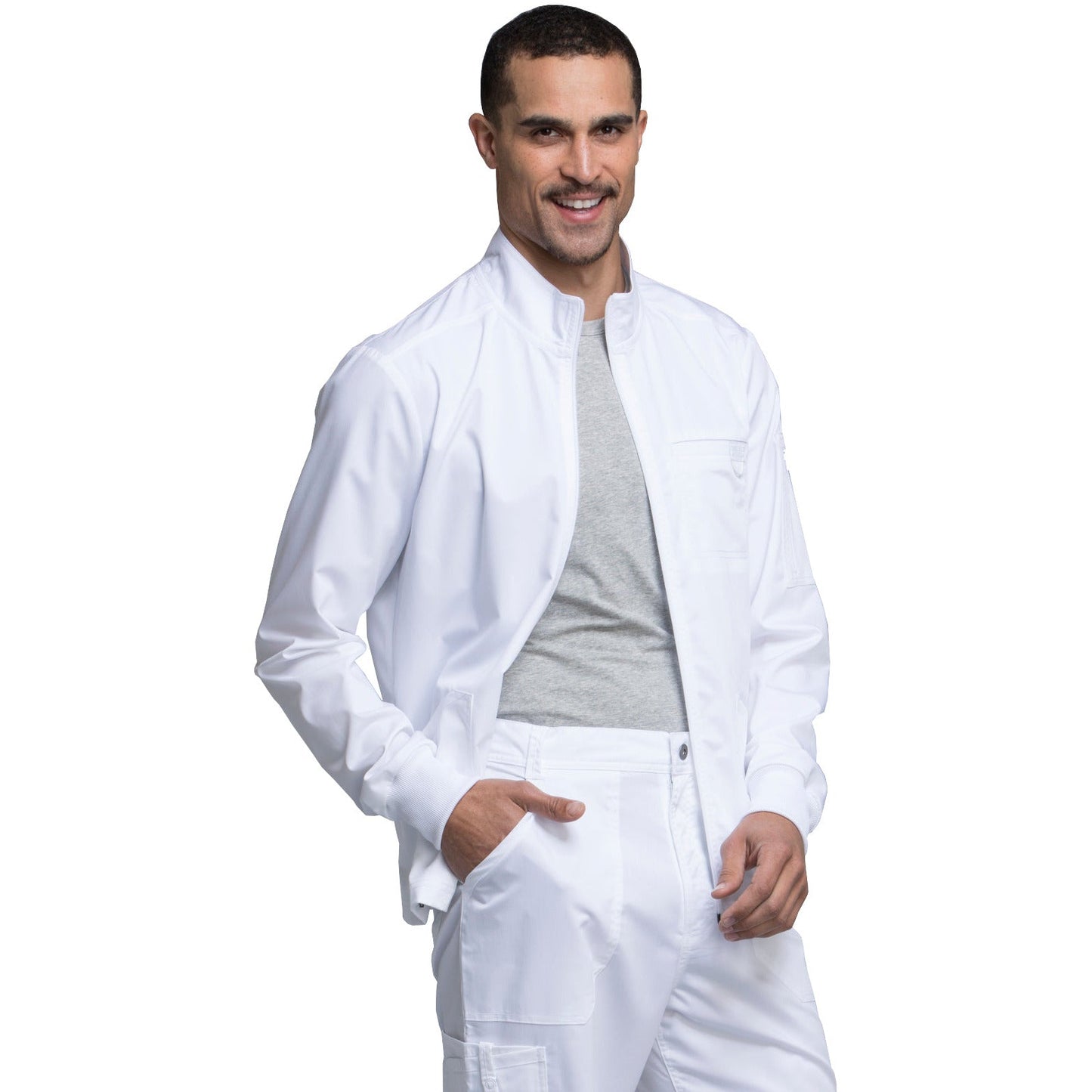 Cherokee Workwear Revolution Men's 5-Pocket Zip Front Jacket