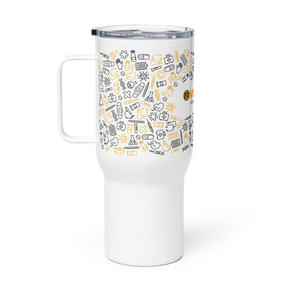 Travel mug with a handle