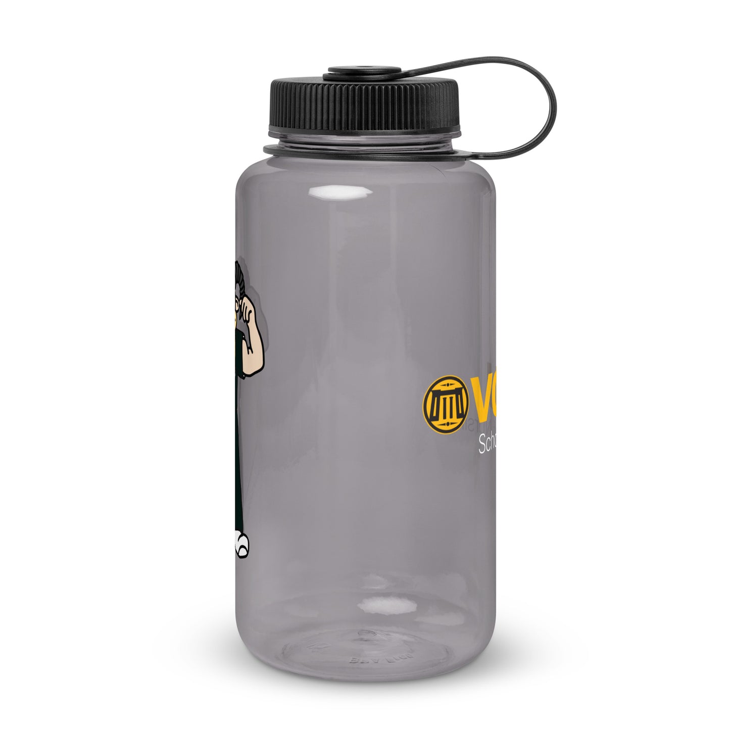 Wide mouth plastic water bottle
