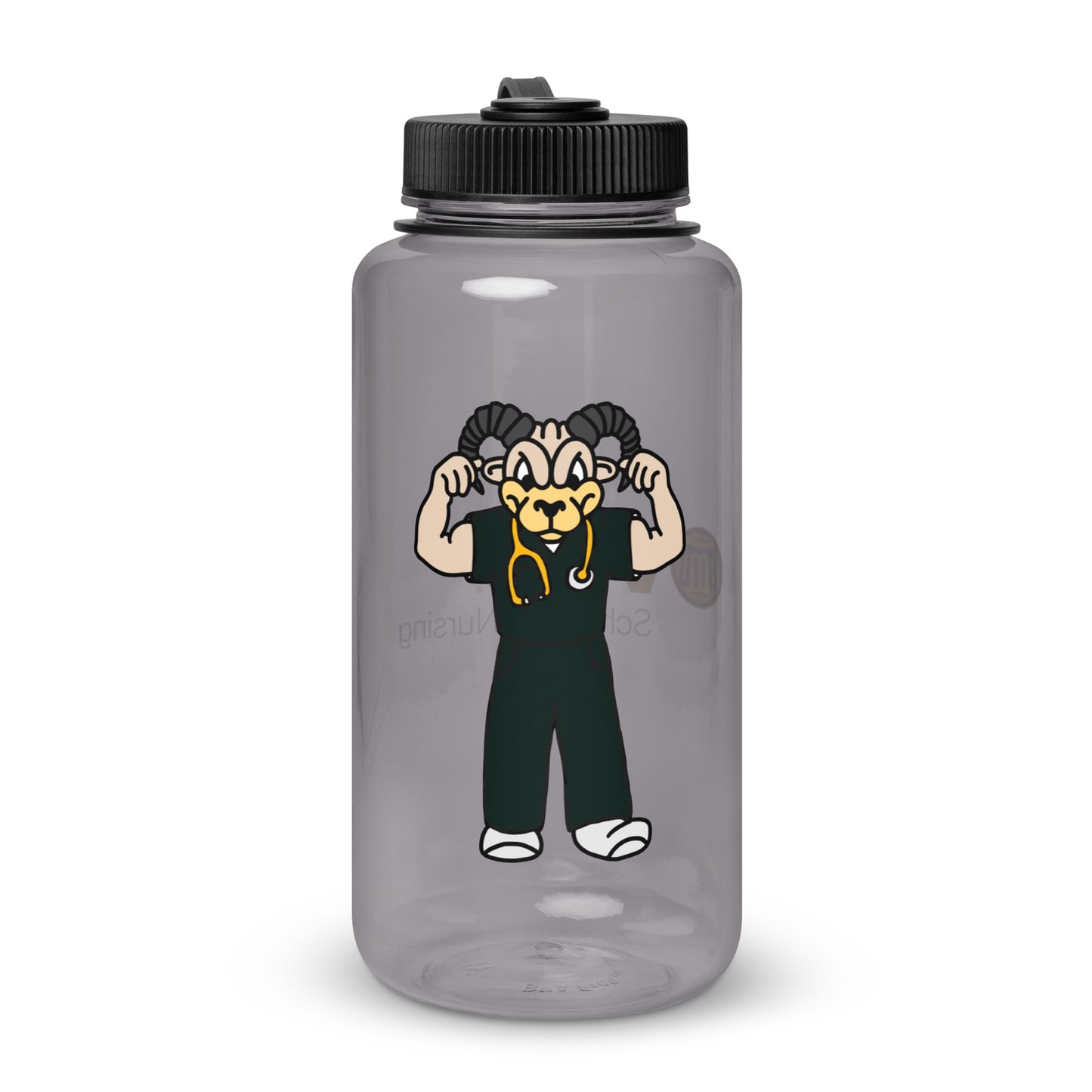 Wide mouth plastic water bottle